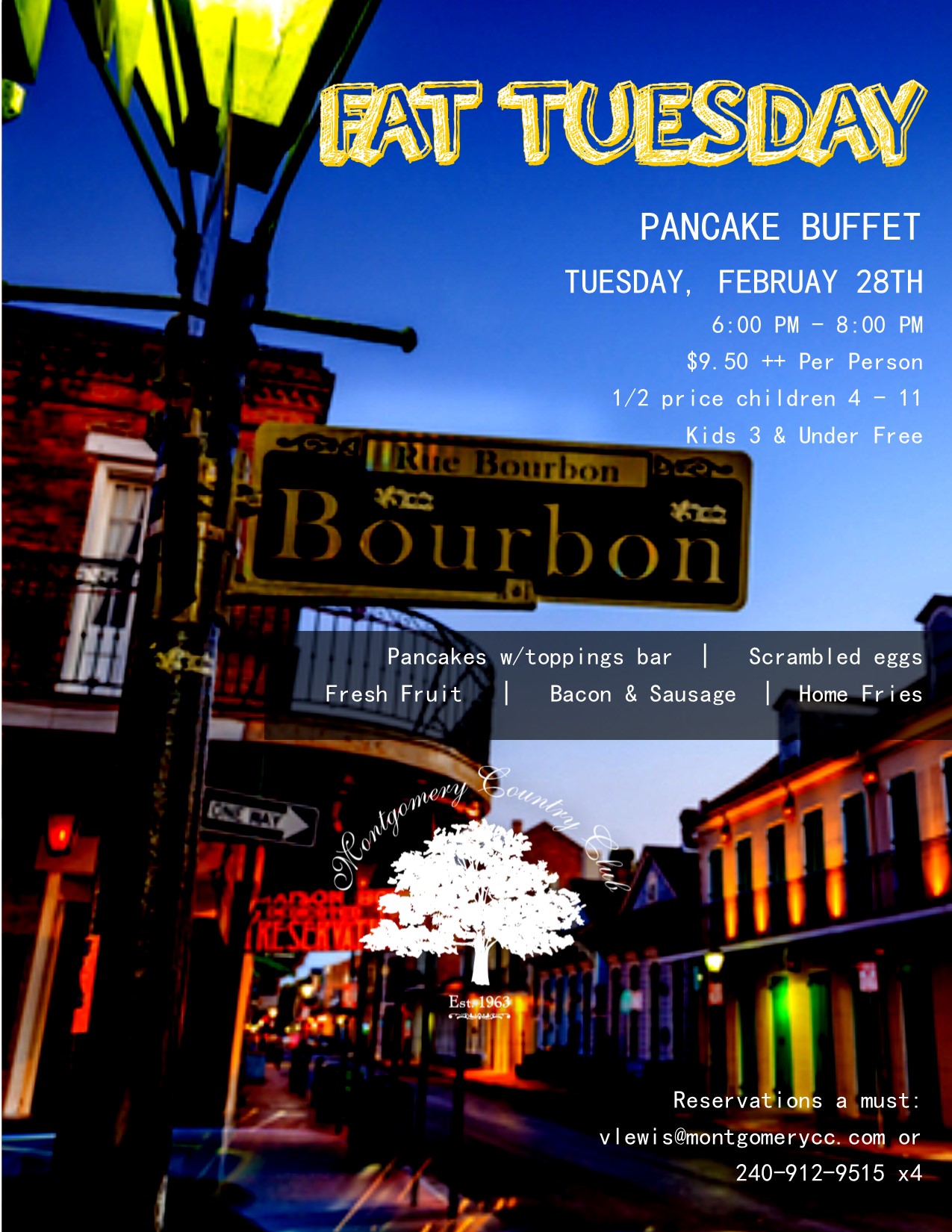 Fat Tuesday | Montgomery Country Club
