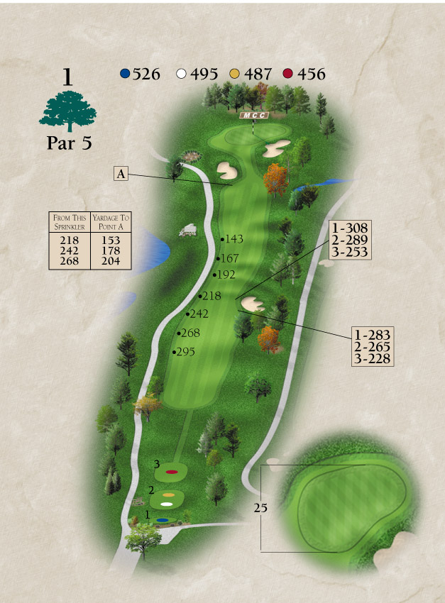 Layout for Hole Number 1