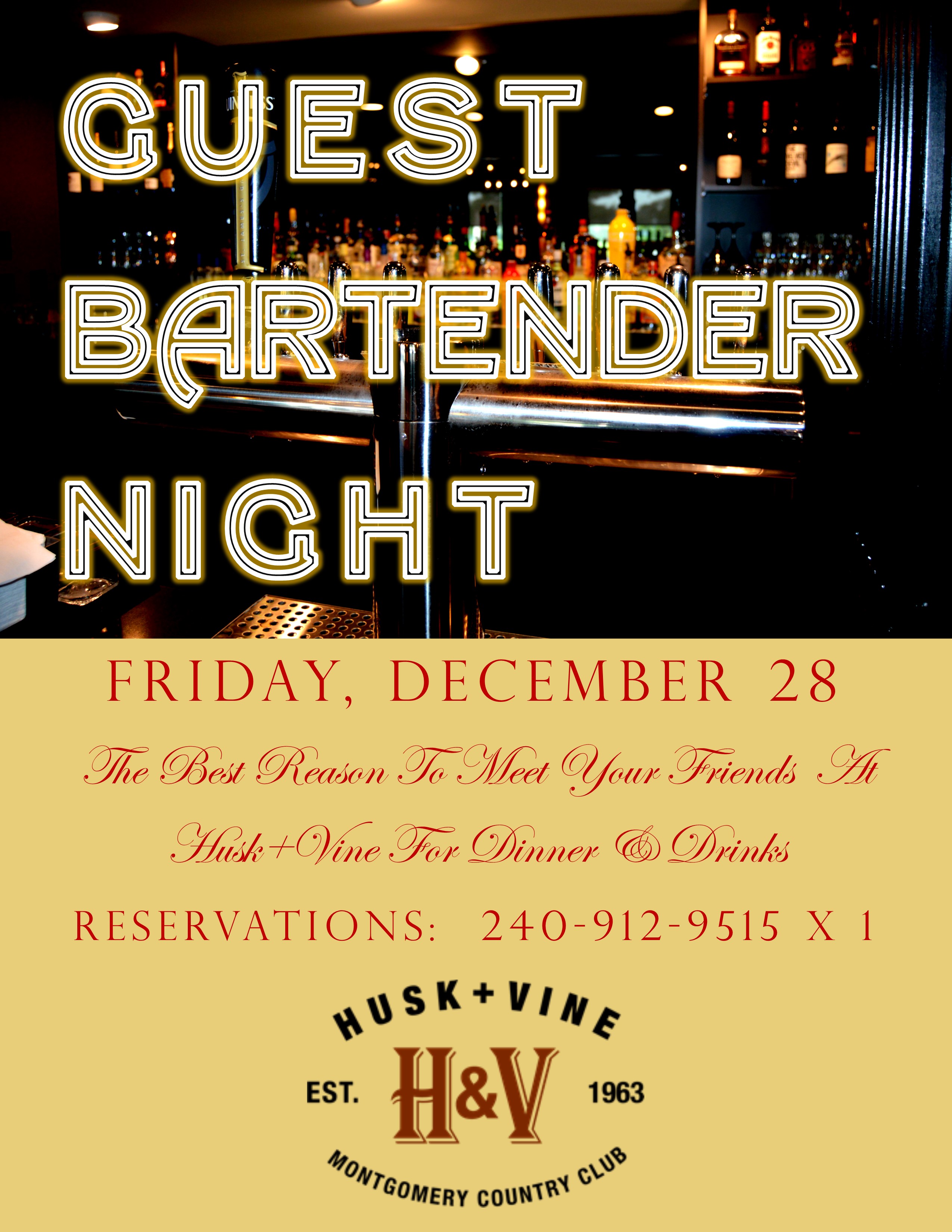 Guest Bartender Night | Montgomery Country Club | 2018-12-28